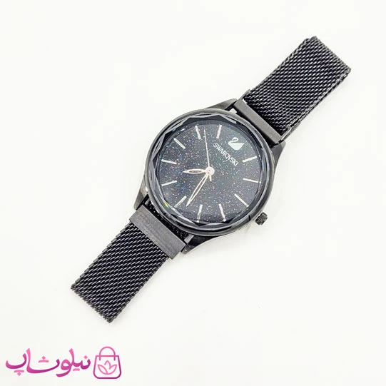 ساعت مچی سواروسکی زنانه موتور ژاپن مدل فول مشکی کد 1200