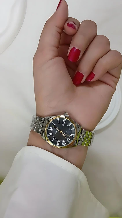 ساعت مچی سیتیزن صفحه خاص اعداد یونانی ضد آب تاریخ دار فعال
