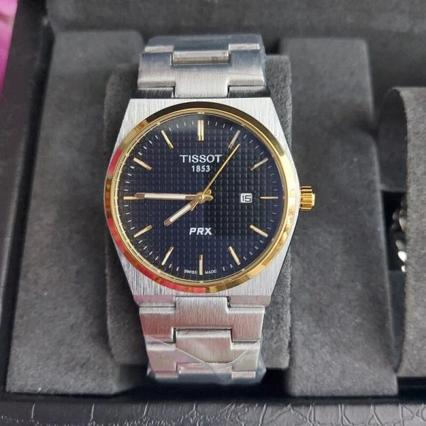 ساعت مچی مردانه برند تیسوت Tissot نقره ای طلایی