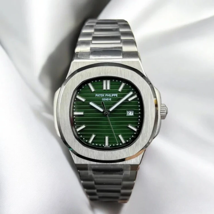 ساعت مچی پتک فیلیپ ناتیلوس استیل صفحه سبز Patek Philippe NUATILOS