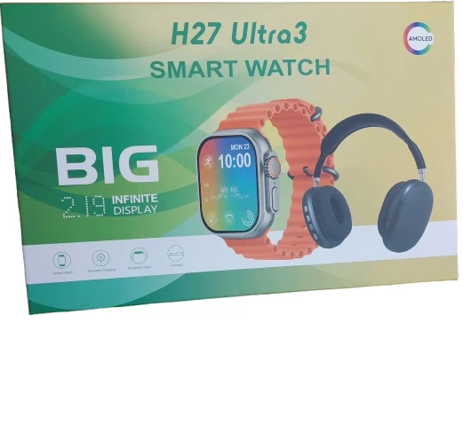 ساعت هوشمند H27 ULTRA3 به همراه هدفون مدل P9