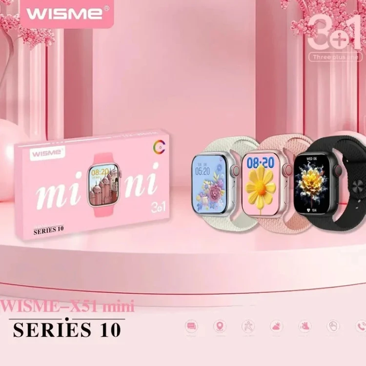 ساعت هوشمند Wisme x51 mini series 10 رنگ خاکستری