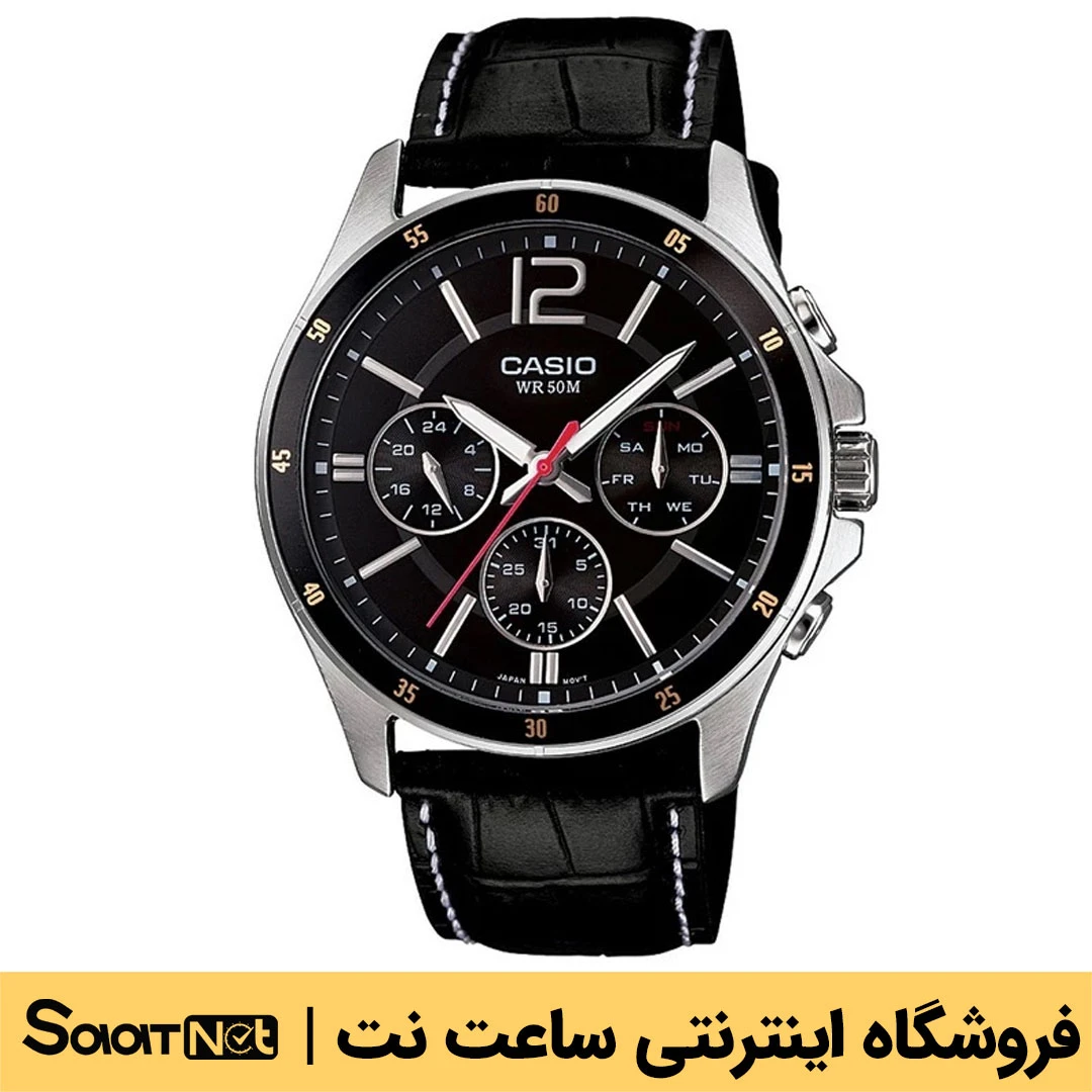 ساعت کاسیو اورجینال کد ۴۰۷۸ مدل MTP-1374L-1AVDF