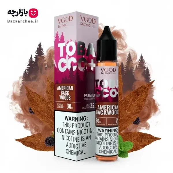 سالت نیکوتین توباکو پلاس آمریکن بک وودز ویگاد | VGOD Tobacco Plus American Backwoods SaltNic