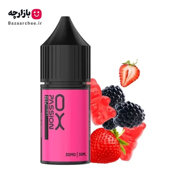 سالت نیکوتین توت فرنگی شاتوت پاستیل اکسوا | OXVA Passion Red Gummy Bear Salt