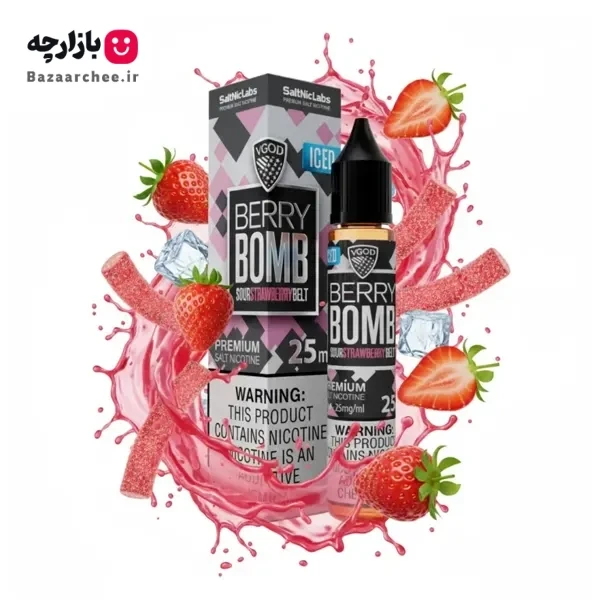 سالت نیکوتین توت فرنگی یخ بری بمب آیس ویگاد | VGOD ICED Berry Bomb SaltNic