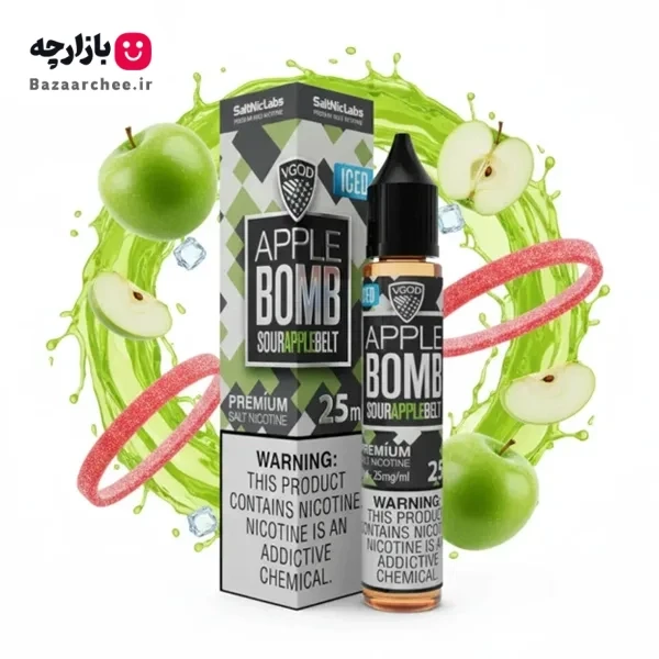 سالت نیکوتین سیب ترش یخ بمب ویگاد | VGOD Apple Bomb ICE Saltnic