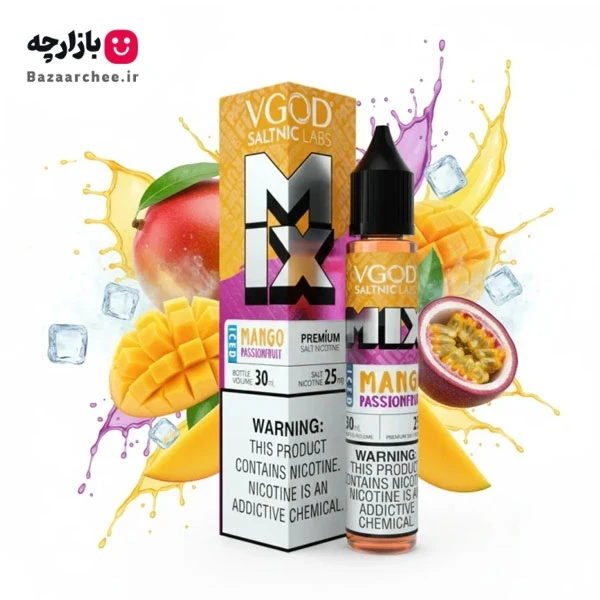 سالت نیکوتین میکس انبه پشن فروت یخ ویگاد | VGOD MIX Iced Mango PassionFruit SaltNic