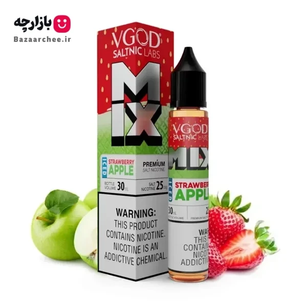 سالت نیکوتین میکس سیب ترش توت فرنگی یخ ویگاد | VGOD MIX Iced Strawberry Apple SaltNic
