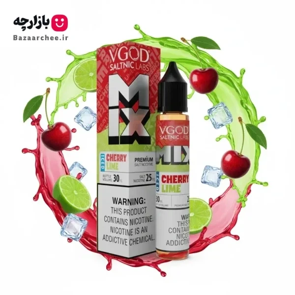 سالت نیکوتین میکس گیلاس لیمو یخ ویگاد | VGOD Mix Iced Cherry Lime SaltNic