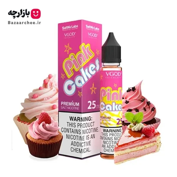سالت نیکوتین پینک کیک صورتی ویگاد | VGOD SaltNic Pink Cakes