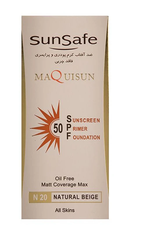 سان سیف، ضد آفتاب کرم پودری و پرایمری مکیسان SPF50 بژ طبیعی N20