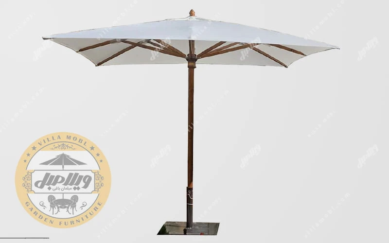 سایبان چتری چوبی مدل الدورا مربع