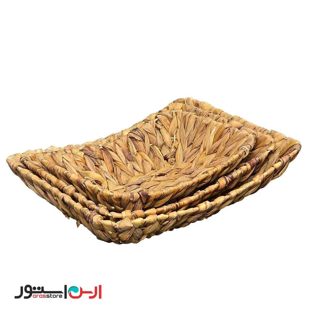 سبد حصیری مستطیل ویتنام سایز بزرگ