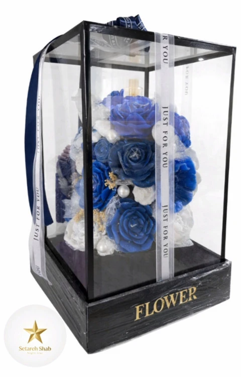 سبد شمع گل لوکس عطری