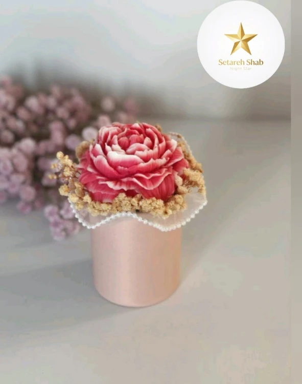 سبد گل لوکس شمع عطری