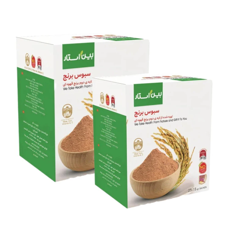 سبوس برنج خوراکی از لایه دوم پک دو بسته