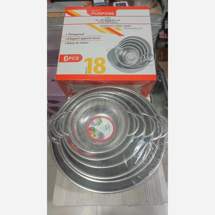 ست آبکش استیل لوکاتلی پانچی 6 عددی