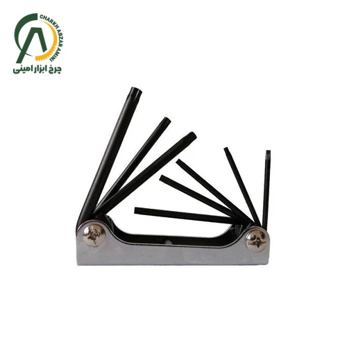 ست آچار آلن چاقویی ستاره‌ای 8 عددی هنس مدل 8T-16745