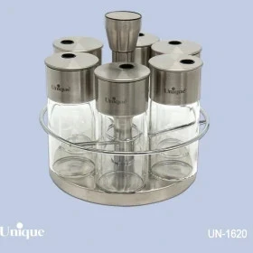 ست ادویه ۶ عددی استیل گردان یونیک مدل UN-1620