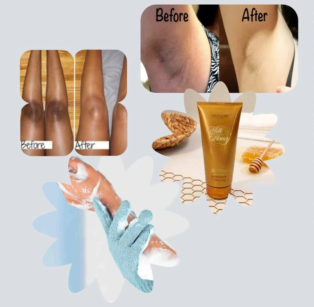 ست اسکراب بدن شیر و عسل و لیف لایه بردار اسپا اوریفلیم