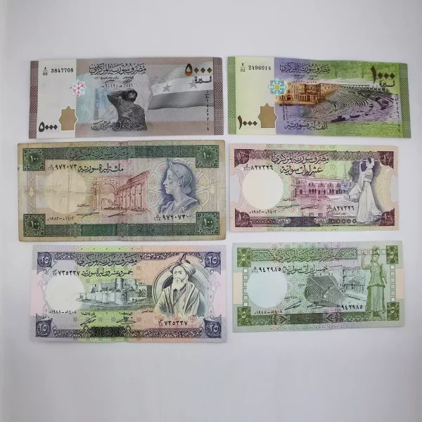 ست اسکناس قدیمی و جدید سوریه – 6 برگ – 3847708