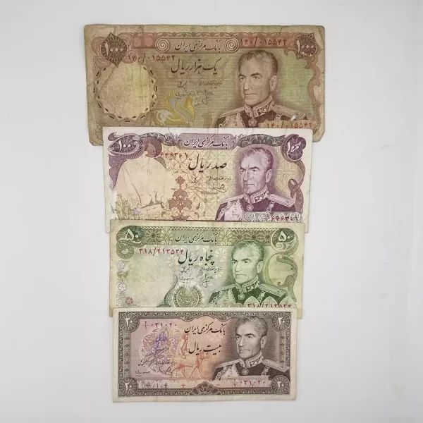 ست اسکناس های شانه پهن محمدرضا شاه – 015542