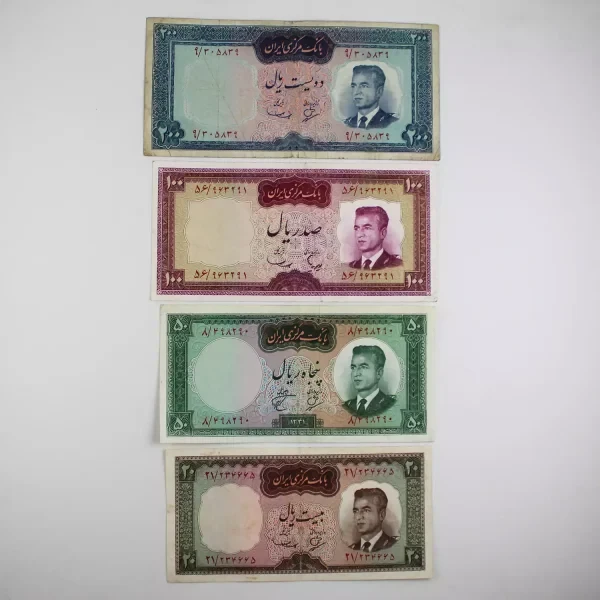ست اسکناس کراواتی محمدرضا شاه – 305839