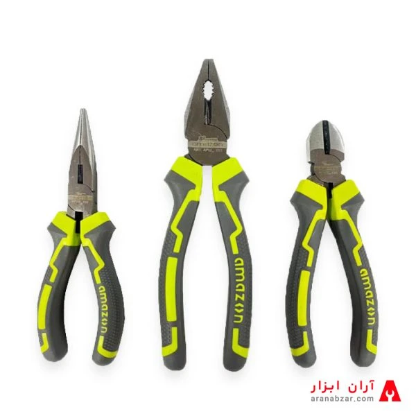 ست انبر دست ، دم باریک و سیم چین آمازون مدل 686