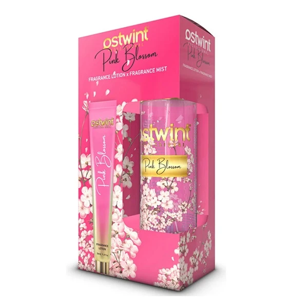 ست بادی اسپلش و لوسیون بدن اوست وینت Ostwint رایحه Pink Blossom حجم 200+50 میل اصل و اورجینال