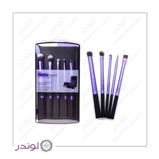 ست براش آرایش چشم ریل تکنیک 5 عددی کیف‌دار | Real Techniques Enhanced Eyes Set