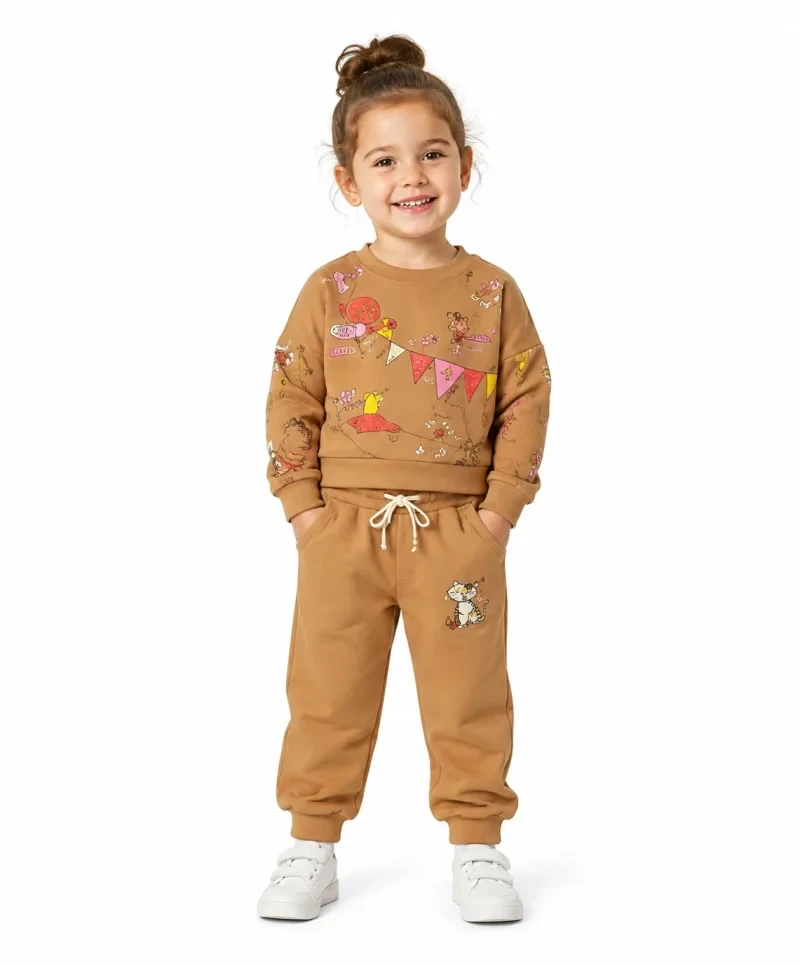 ست بلوز شلوار دخترانه پنبه دورس چاپی کد 288 | فروشگاه ابریشم کیدز | abrishamkids