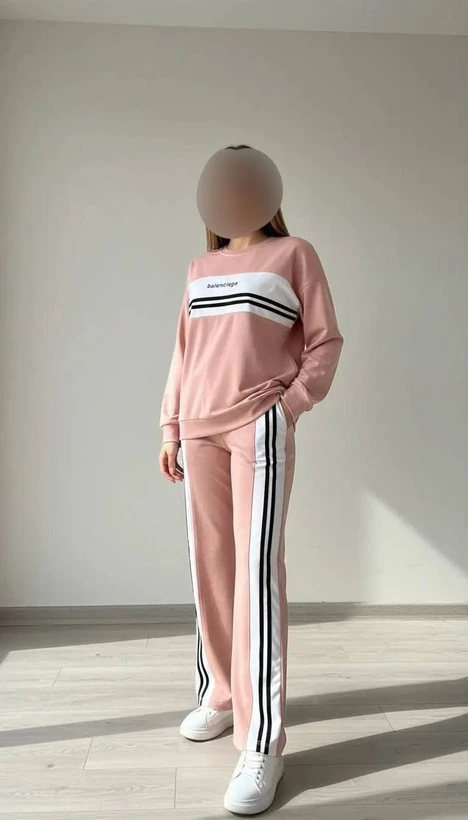 ست بلوز شلوار دورس سه خط طرح بالنسیگا