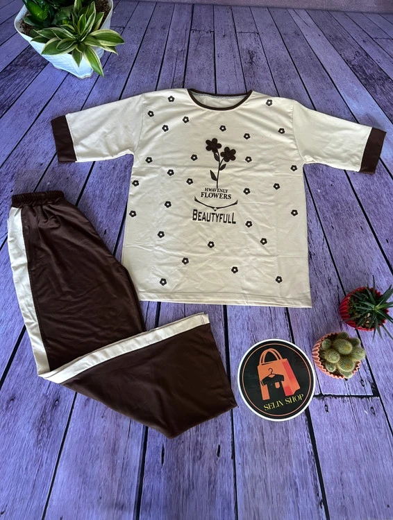 🔆 ست بلوز شلوار گلکسی اسپان🔆