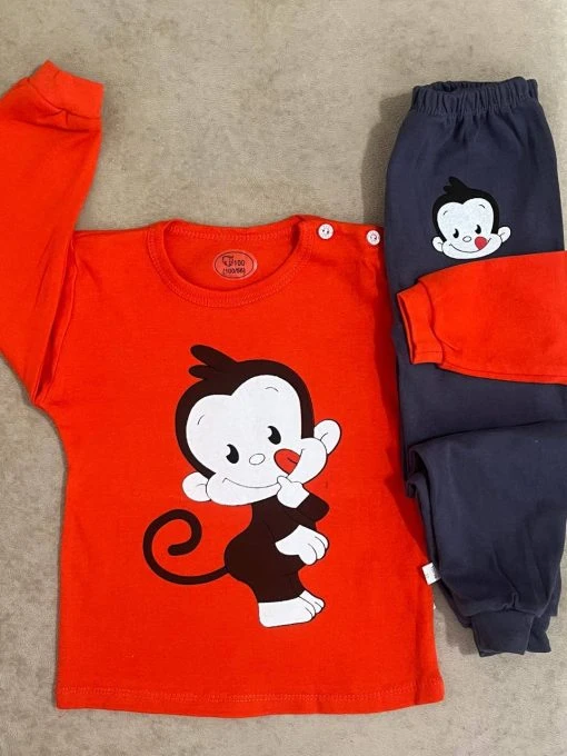 ست بلوز و شلوار پسرانه نخی مدل Little Hero – راحتی روزمره کودک