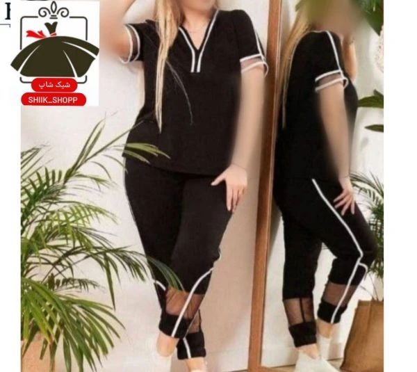 ست بلوزشلوار اسپورت زنانه سایز بزرگ