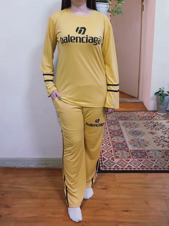 ست بلوزشلوار زنانه بغل نواری اسپرت