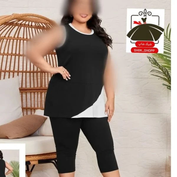 ست تاپ شلوارک بیگسایز