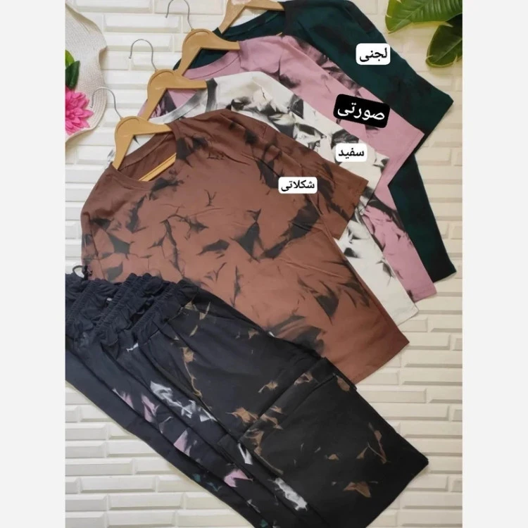 ست تیشرت شلوار،پنبه گلکسی درجه یک،سایز38تا48