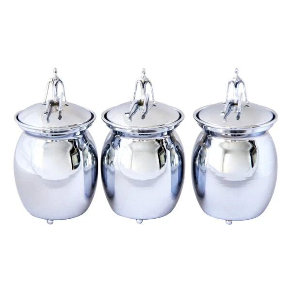 ست جا ادویه 3 پارچه مدل آدمک استیل کد S-4026