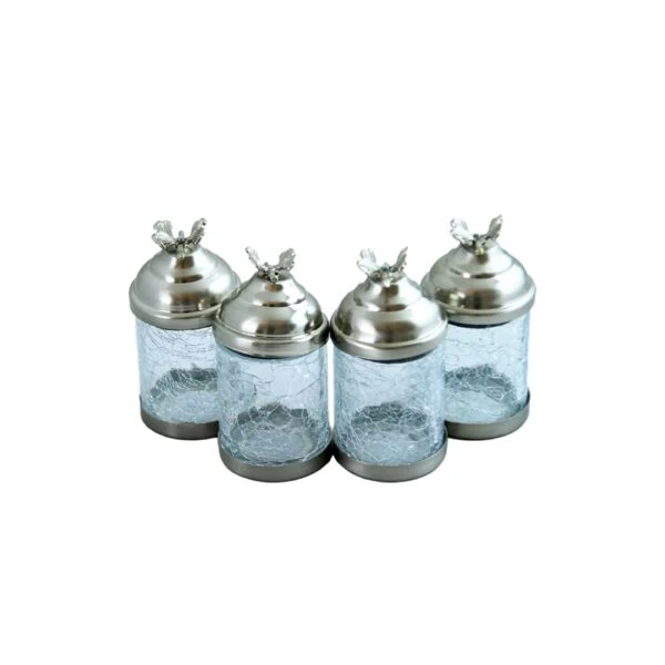 ست جا ادویه 7 پارچه مدل استوانه نیکل کد N-4055
