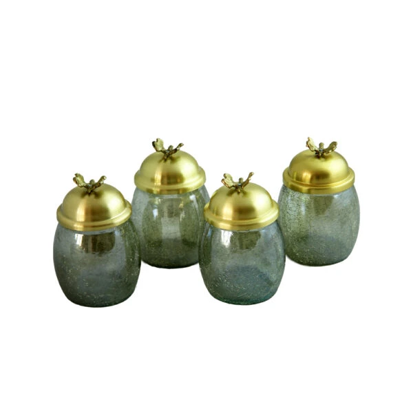 ست جا ادویه 7 پارچه مدل برنجی کد B-4053