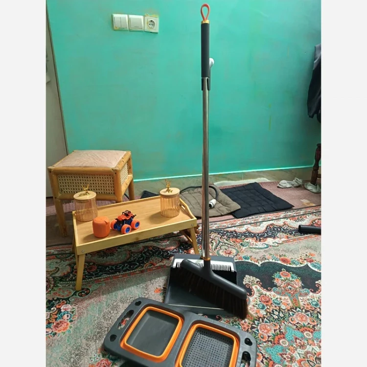 ست جارو خاک انداز و آبکش سیلیکونی