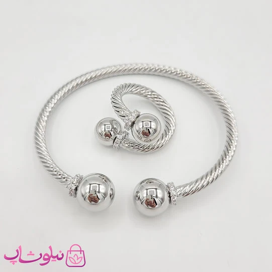ست دستبند و انگشتر دخترانه YSX نقره ای