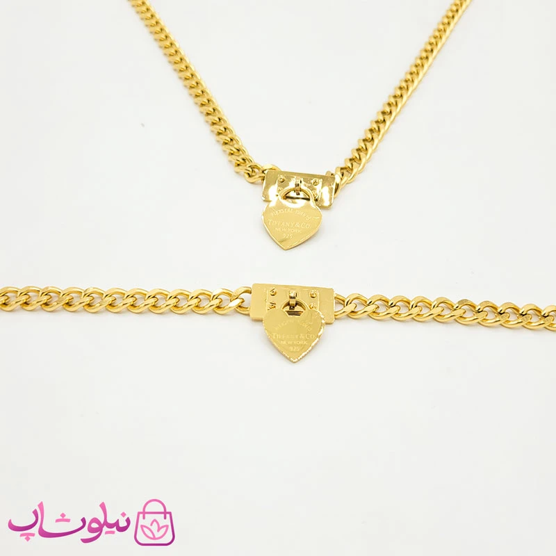 ست دستبند و گردنبند زنانه طرح تیفانی