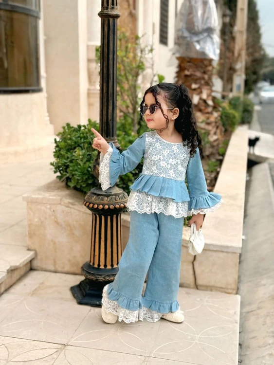ست دوتیکه لی دانتل داردخترانه عیدانه