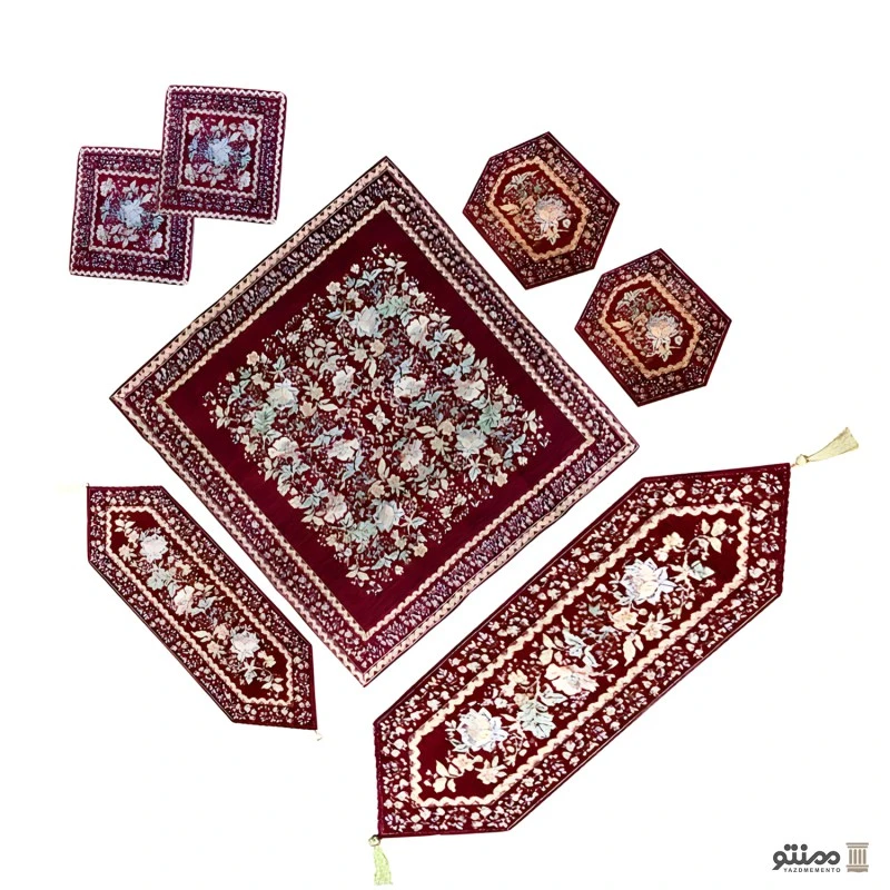 ست رومیزی ملیله دوزی 7 تکه