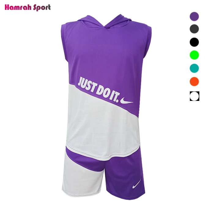 ست رکابی کلاه دار و شلوارک ورزشی مردانه نایک NIKE JUST DO IT