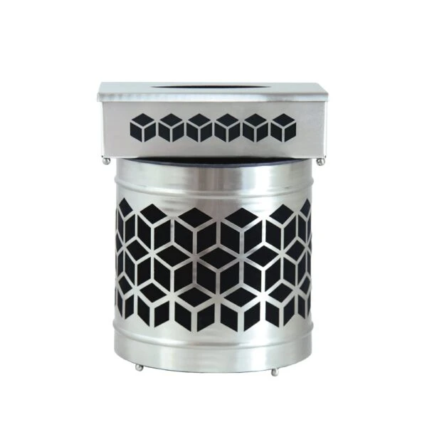 ست سطل و جا دستمال نیکل مدل مکعب کد N-571572