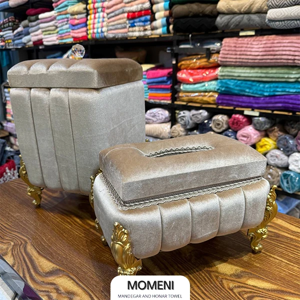 ست سطل و جای دستمال ترک لمسه دار کد 03